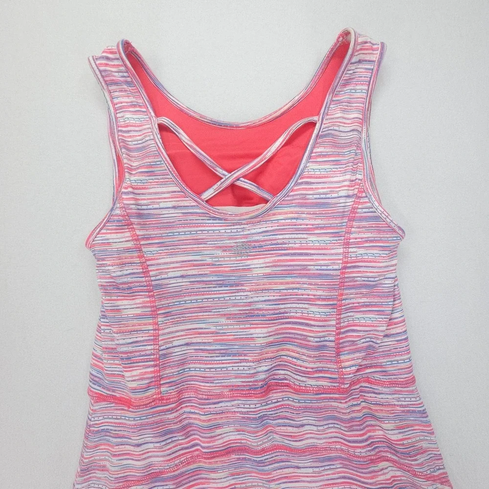 Zelos Athletic Dress Womens Small Pink Striped Built In Shorts Pickleball Tennis